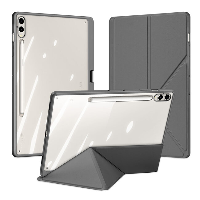 Dux Ducis - Hoes geschikt voor Samsung Galaxy Tab S6 Lite - Magneet sluiting - Auto Sleep/Wake functie - Met Pencil houder - Grijs