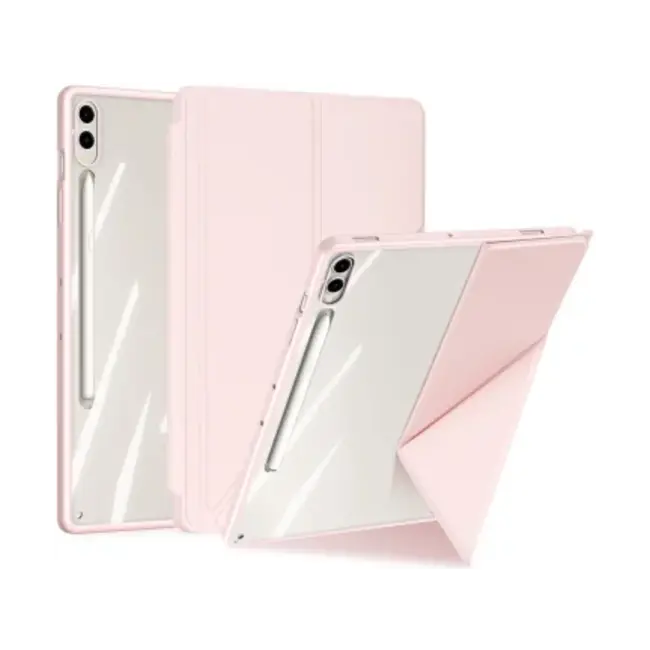 Dux Ducis - Hoes geschikt voor Samsung Galaxy Tab S9/S9 FE Plus - Magneet sluiting - Auto Sleep/Wake functie - Met Pencil houder - Roze