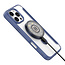 Dux Ducis - Telefoon Hoesje geschikt voor Apple iPhone 16 Pro Max - Hoesje geschikt voor Magsafe magneet - Uitklapbare 360° ring standaard - Skin X Pro - Book Case - Blauw