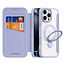 Dux Ducis - Telefoon Hoesje geschikt voor Apple iPhone 16 Pro Max - Hoesje geschikt voor Magsafe magneet - Uitklapbare 360° ring standaard - Skin X Pro - Book Case - Paars