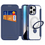 Dux Ducis - Telefoon Hoesje geschikt voor Apple iPhone 16 Pro - Hoesje geschikt voor Magsafe magneet - Uitklapbare 360° ring standaard - Skin X Pro - Book Case - Blauw