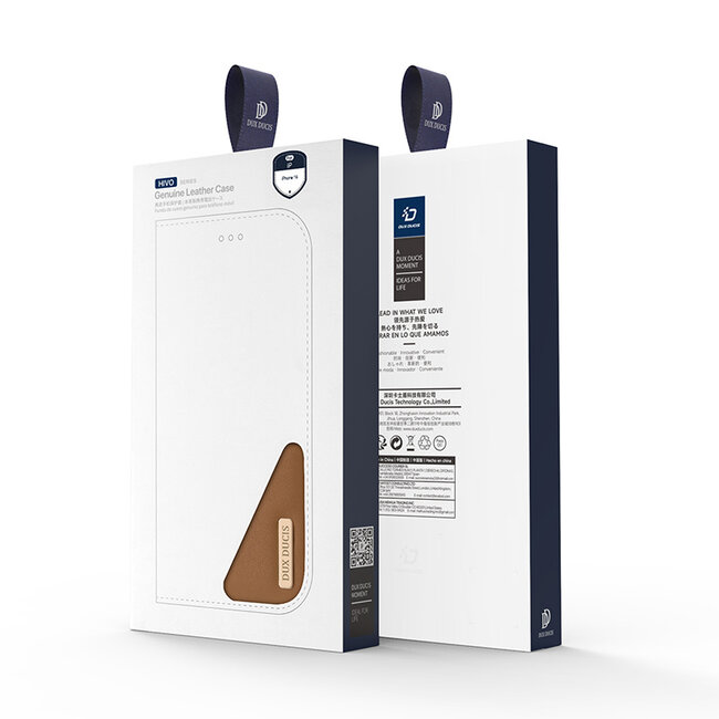 Dux Ducis - Telefoonhoesje geschikt voor Apple iPhone 16 - Hivo Series Case - Bruin