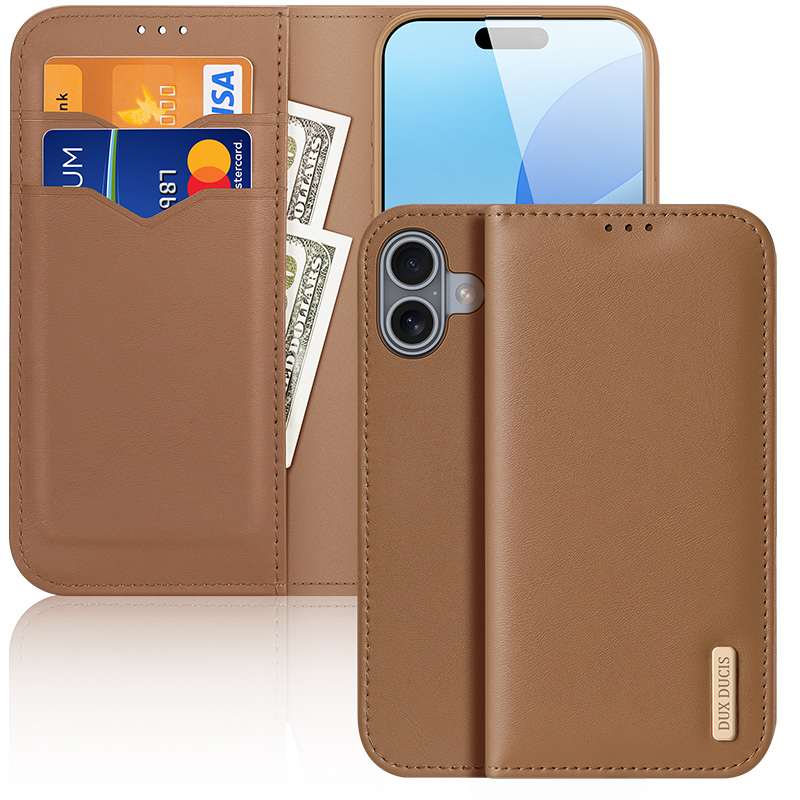 Dux Ducis - Telefoonhoesje geschikt voor Apple iPhone 16 Plus - Hivo Series Case - Bruin afbeelding