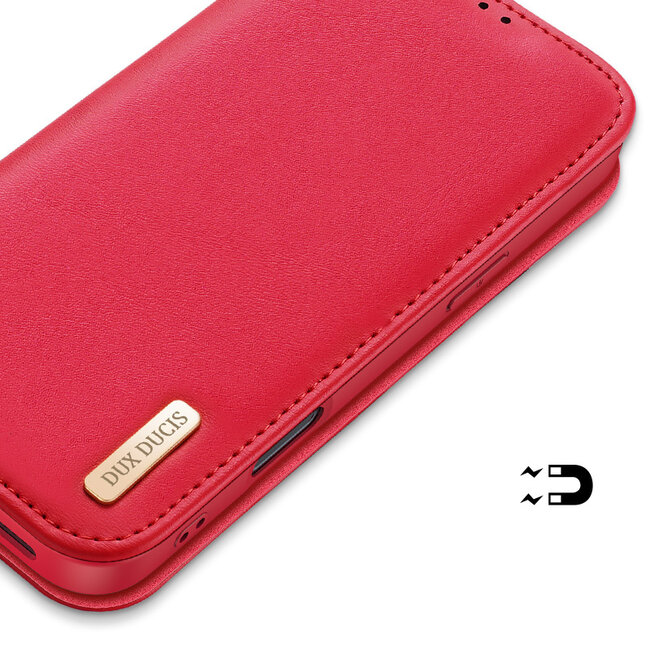 Dux Ducis - Telefoonhoesje geschikt voor Apple iPhone 16 Pro Max - Hivo Series Case - Rood