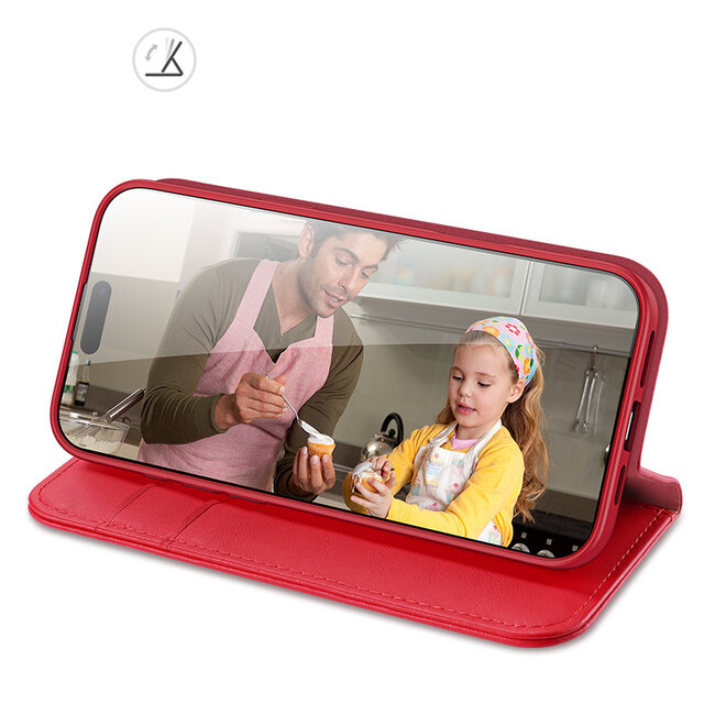Dux Ducis - Telefoonhoesje geschikt voor Apple iPhone 16 Pro - Hivo Series Case - Rood
