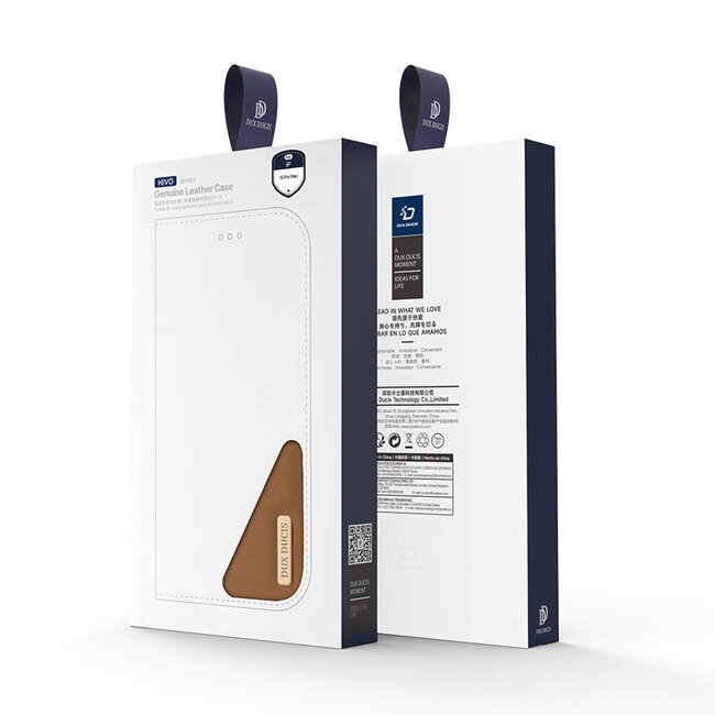 Dux Ducis - Telefoonhoesje geschikt voor Apple iPhone 16 Pro Max - Hivo Series Case - Bruin