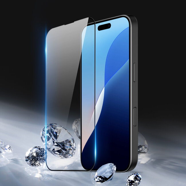 Dux Ducis - Screenprotector geschikt voor Apple iPhone 16 Pro - Tempered Glass Screenprotector - Zwart