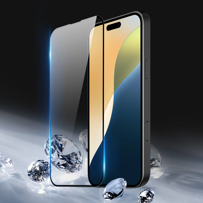 Dux Ducis - Screenprotector geschikt voor Apple iPhone 16 Plus - Tempered Glass Screenprotector - Zwart