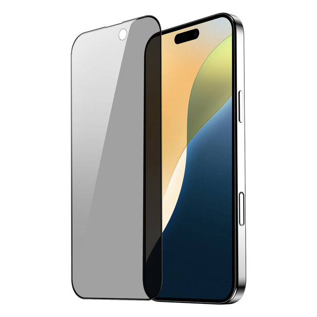 Dux Ducis - Privacy Screenprotector - Geschikt voor Apple iPhone 16 Plus - Tempered Glass - Zwart