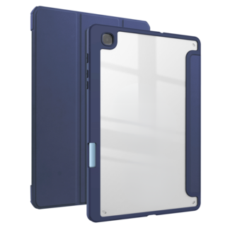 Case2go Tablet hoes geschikt voor Samsung Galaxy S6 Lite (2024) / Samsung Galaxy Tab S6 Lite (2022/2020) - Trifold case met Auto/Wake functie en Magneetsluiting - Donker Blauw