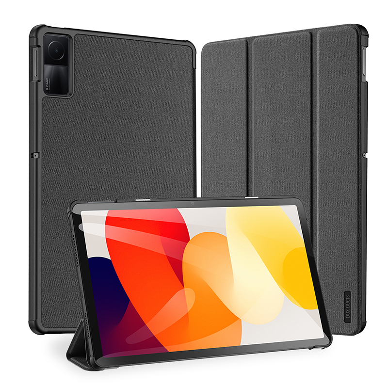 Dux Ducis - Tablet hoes geschikt voor Xiaomi Redmi Pad SE 8.7 - Domo Book Case - Auto Wake/Sleep functie - Zwart afbeelding