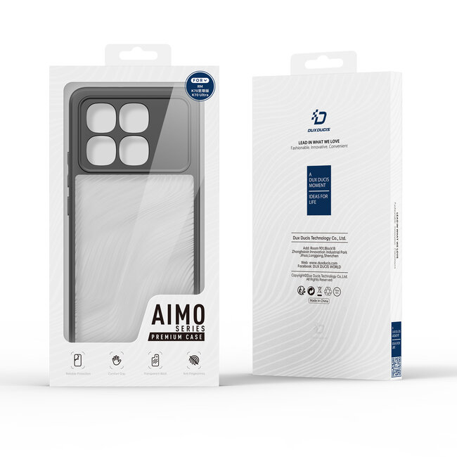 Dux Ducis - Telefoon hoesje geschikt voor de Xiaomi Redmi K70 Ultra - Back Cover - Aimo Series - Zwart