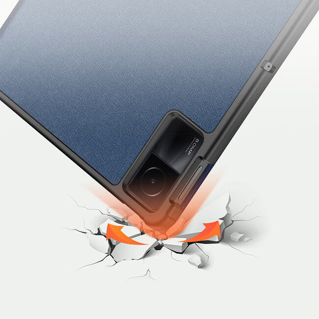 Dux Ducis - Tablet hoes geschikt voor Xiaomi Redmi Pad SE 8.7 - Domo Book Case - Auto Wake/Sleep functie - Blauw