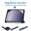 Case2go - Tablet hoes geschikt voor Samsung Galaxy Tab A9 (2023) - Acrylic Trifold case met Pencil houder - Donker Blauw