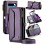 CaseMe - Telefoonhoesje geschikt voor Google Pixel 9 Pro XL - Wallet Book Case met Schouder Strap - Paars