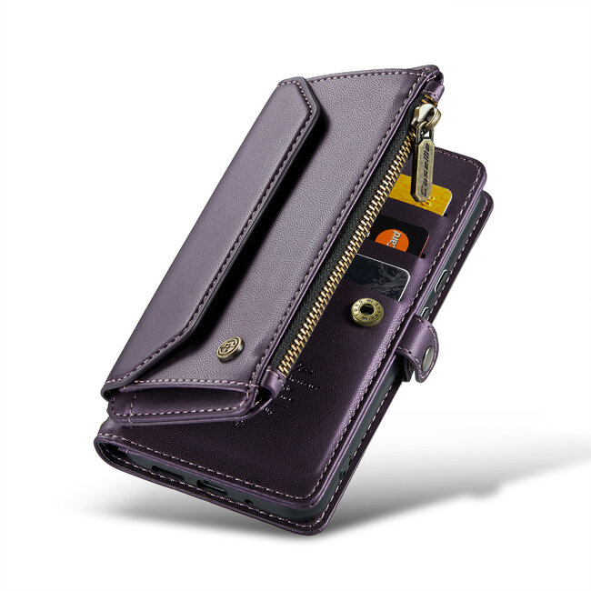 CaseMe - Telefoonhoesje geschikt voor Google Pixel 9/9 Pro - Wallet Book Case met Schouder Strap - Zwart