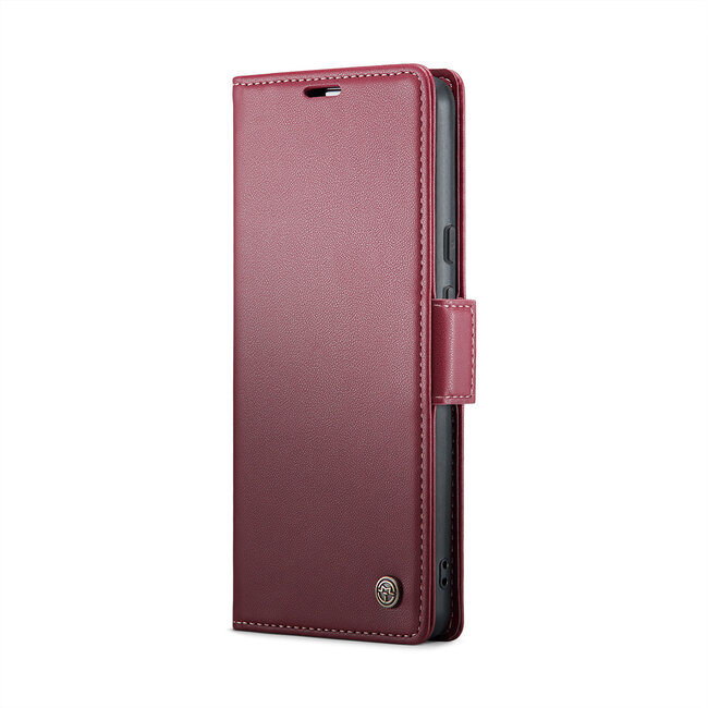 CaseMe - Hoesje geschikt voor Google Pixel 9/9 Pro  - Retro Wallet Book Case - Met Magnetische Sluiting - Rood
