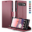 CaseMe - Hoesje geschikt voor Google Pixel 9/9 Pro  - Retro Wallet Book Case - Met Magnetische Sluiting - Rood