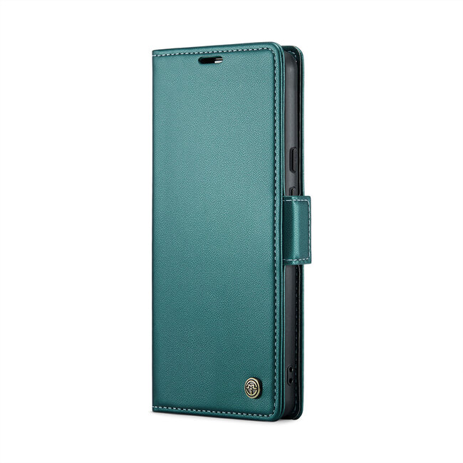 CaseMe - Hoesje geschikt voor Google Pixel 9/9 Pro  - Retro Wallet Book Case - Met Magnetische Sluiting - Groen