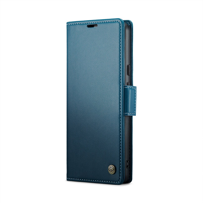 CaseMe - Hoesje geschikt voor Google Pixel 9/9 Pro  - Retro Wallet Book Case - Met Magnetische Sluiting - Blauw