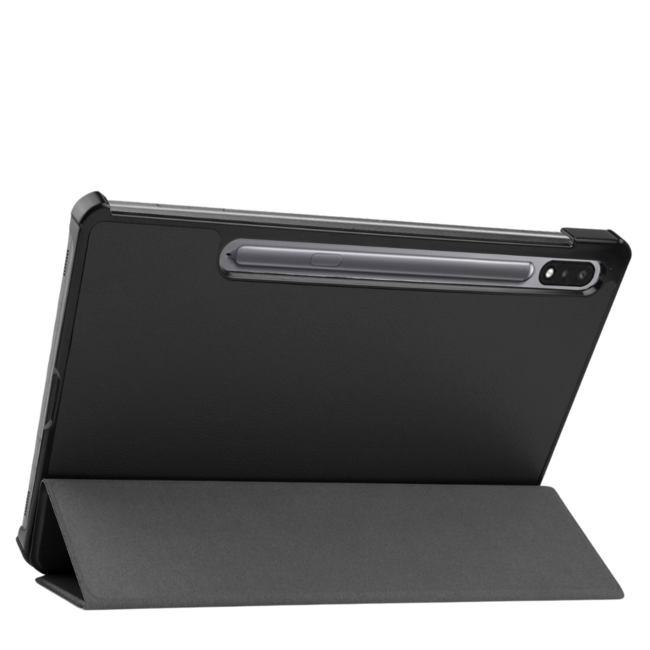 Case2go - Tablet Hoes geschikt voor Samsung Galaxy Tab S7 Hoes (2020) - Tri-Fold Book Case - Zwart