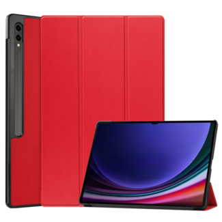 Case2go Case2go - Tablet hoes geschikt voor Samsung Galaxy Tab S10 Ultra / S9 Ultra (2024) - Tri-Fold Book Case - 14.6 inch - Rood