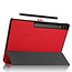 Case2go - Tablet hoes geschikt voor Samsung Galaxy Tab S10 Ultra / S9 Ultra (2024) - Tri-Fold Book Case - 14.6 inch - Rood