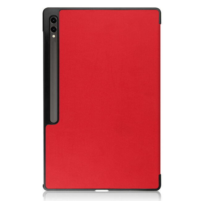 Case2go - Tablet hoes geschikt voor Samsung Galaxy Tab S10 Ultra / S9 Ultra (2024) - Tri-Fold Book Case - 14.6 inch - Rood