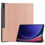 Case2go Case2go - Tablet hoes geschikt voor Samsung Galaxy Tab S10 Ultra / S9 Ultra (2024) - Tri-Fold Book Case - 14.6 inch - Rosé-Goud