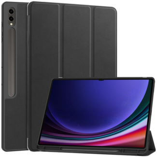 Case2go Case2go - Tablet hoes geschikt voor Samsung Galaxy Tab S10 Ultra / S9 Ultra (2024) - Pencil Houder - 14.6 Inch - Zwart