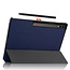 Case2go - Tablet hoes geschikt voor Samsung Galaxy Tab S10 Ultra / S9 Ultra (2024) - Tri-Fold Book Case - 14.6 inch - Donker Blauw