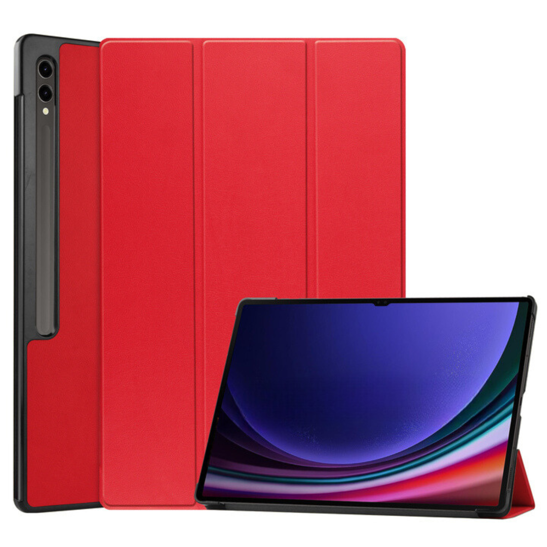 Case2go - Tablet hoes geschikt voor Samsung Galaxy Tab S10 Plus (2024) - Tri-fold Book Case - 12.4 inch - Rood afbeelding