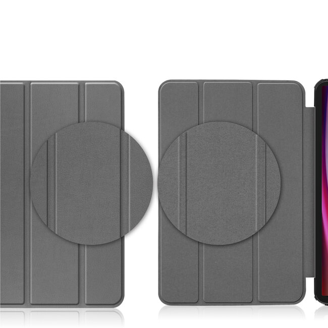 Case2go - Tablet hoes geschikt voor Samsung Galaxy Tab S10 Ultra / S9 Ultra (2024) - Tri-Fold Book Case - 14.6 inch - Grijs