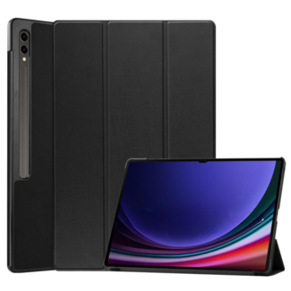 Case2go Case2go - Tablet hoes geschikt voor Samsung Galaxy Tab S10 Ultra / S9 Ultra (2024) - Tri-Fold Book Case - 14.6 inch - Zwart