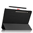 Case2go - Tablet hoes geschikt voor Samsung Galaxy Tab S10 Ultra / S9 Ultra (2024) - Tri-Fold Book Case - 14.6 inch - Zwart