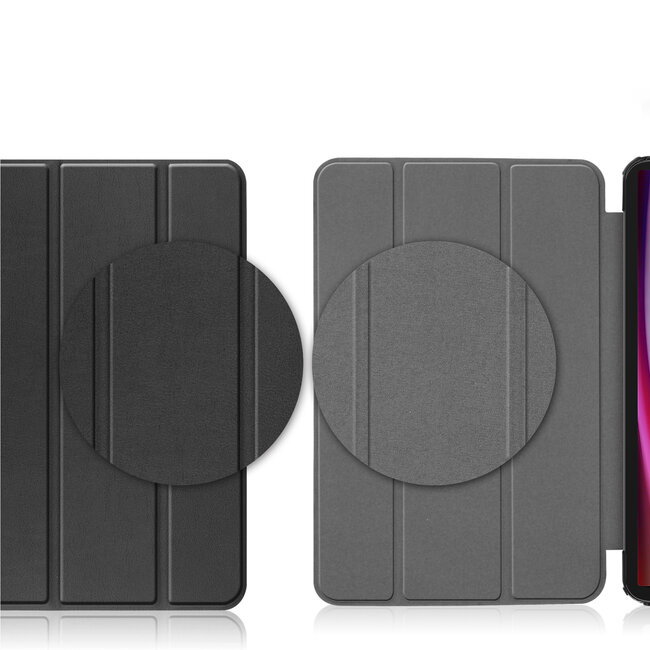 Case2go - Tablet hoes geschikt voor Samsung Galaxy Tab S10 Ultra / S9 Ultra (2024) - Tri-Fold Book Case - 14.6 inch - Zwart