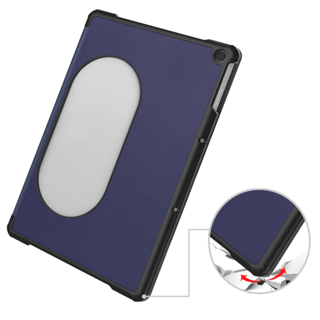 Case2go - Tablet hoes geschikt voor Google Pixel Tablet (2023) - Tri-Fold Book Case - Donker Blauw