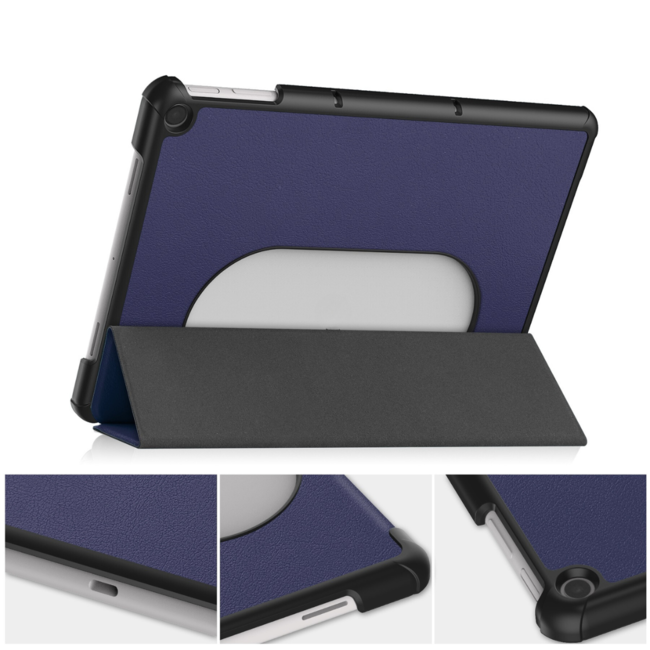 Case2go - Tablet hoes geschikt voor Google Pixel Tablet (2023) - Tri-Fold Book Case - Donker Blauw
