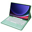 Case2go - Bluetooth Toetsenbord Hoes Geschikt voor Samsung Galaxy Tab S10 Ultra (2024) - Met stylus pen houder - QWERTY Keyboard case - Mint Groen