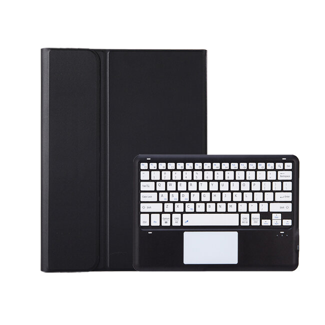 Case2go - Bluetooth Toetsenbord Hoes Geschikt voor Samsung Galaxy Tab S10 Ultra (2024) - Met touchpad en stylus pen houder - QWERTY Keyboard case - Zwart