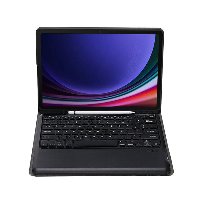 Case2go - Bluetooth Toetsenbord Hoes Geschikt voor Samsung Galaxy Tab S10 Ultra (2024) - Met stylus pen houder - QWERTY Keyboard case -