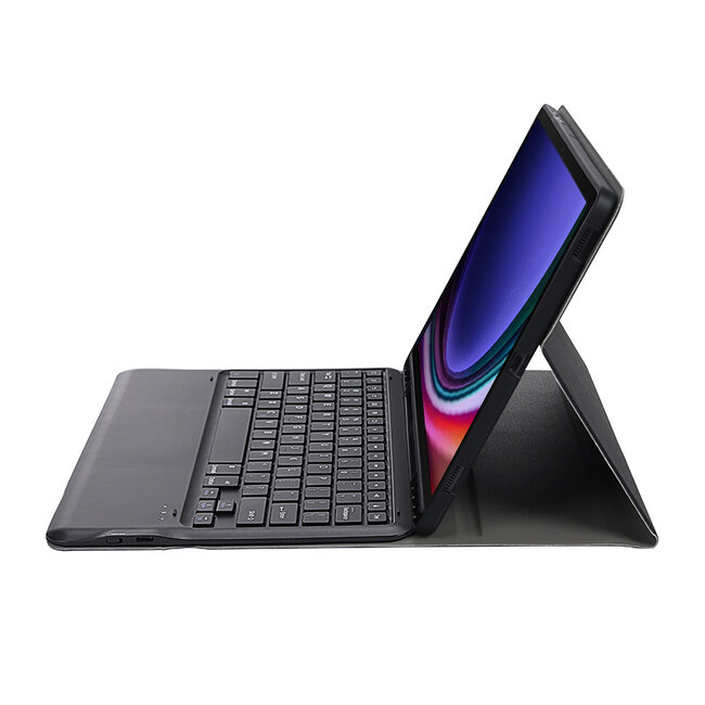 Case2go - Bluetooth Toetsenbord Hoes Geschikt voor Samsung Galaxy Tab S10 Ultra (2024) - Met stylus pen houder - QWERTY Keyboard case -