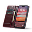 CaseMe - Telefoonhoesje geschikt voor Apple iPhone 16 Plus - Flip Wallet Case - Magneetsluiting - Rood
