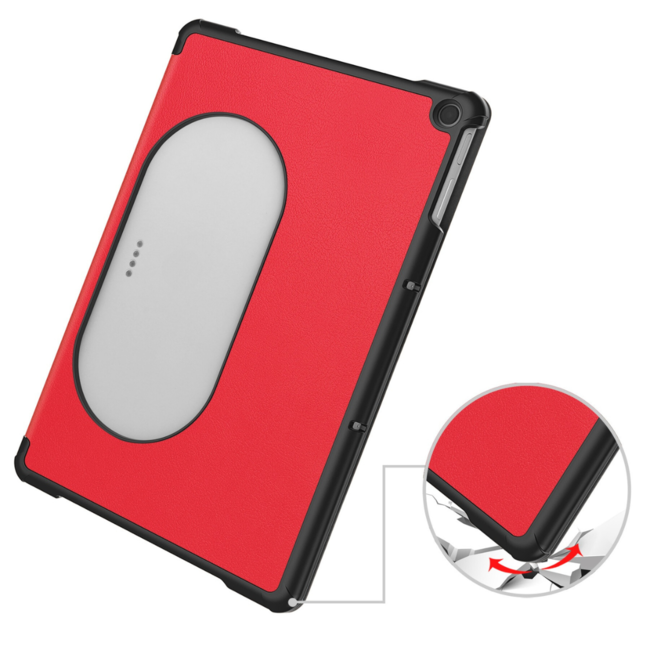 Case2go - Tablet hoes geschikt voor Google Pixel Tablet (2023) - Tri-Fold Book Case - Rood