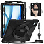 Case2go- Tablet Hoes geschikt voor Apple iPad Air 13 (2024) / iPad Pro 12.9 (2018/2020/2021/2022) - Hand Strap Heavy Armor Case - Zwart