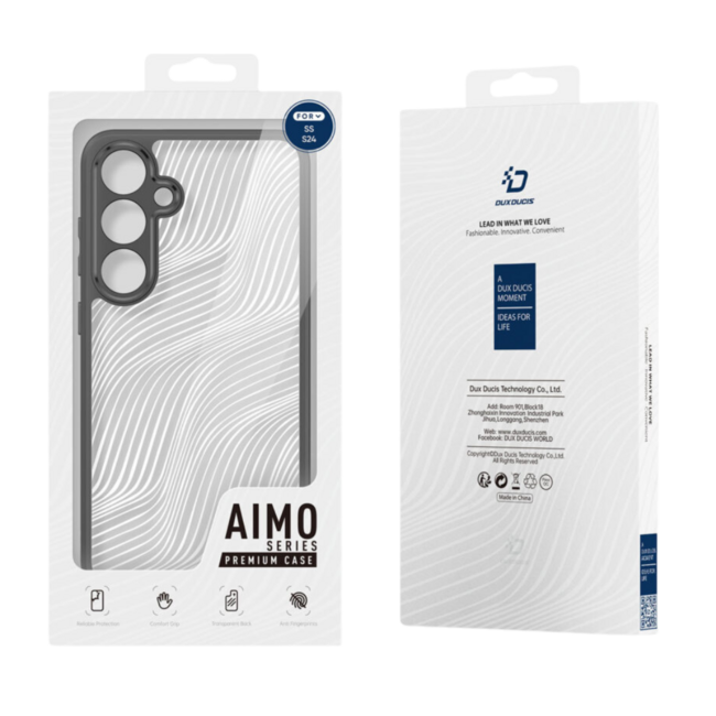Dux Ducis - Telefoon hoesje geschikt voor de Samsung Galaxy S24 FE  - Back Cover - Aimo Series - Zwart