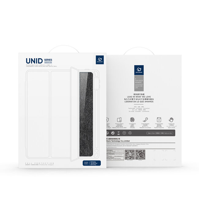 Dux Ducis - Tablet hoes geschikt voor Samsung Galaxy Tab S10 Ultra (2024) - Unid Tri-fold Case - Met Pencilhouder en Auto/Wake Functie - Paars