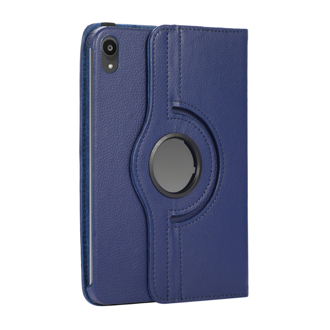 Case2go - Tablet hoes geschikt voor iPad Mini 6 (2021) - 8.3 Inch - Draaibare Book Case Cover - Donker Blauw afbeelding