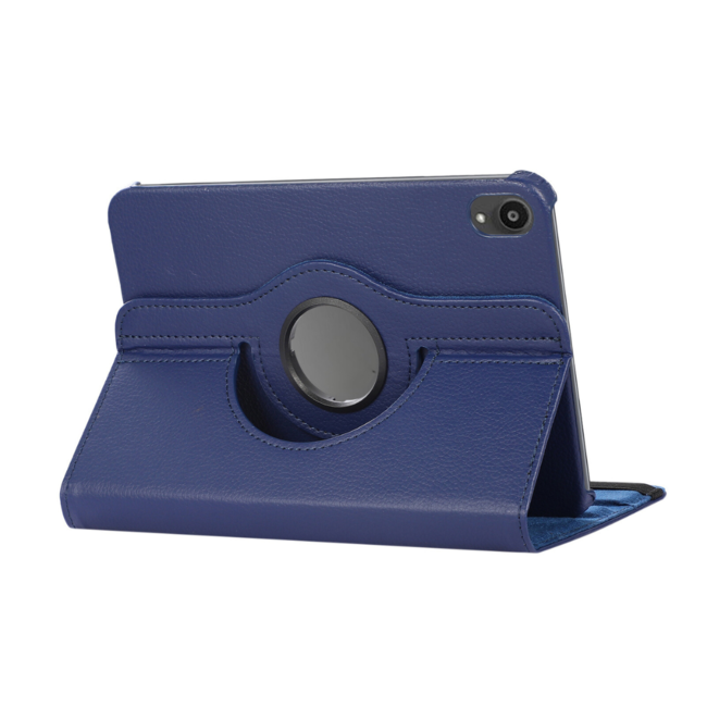 Case2go - Tablet hoes geschikt voor iPad Mini 6 (2021) - 8.3 Inch - Draaibare Book Case Cover - Donker Blauw