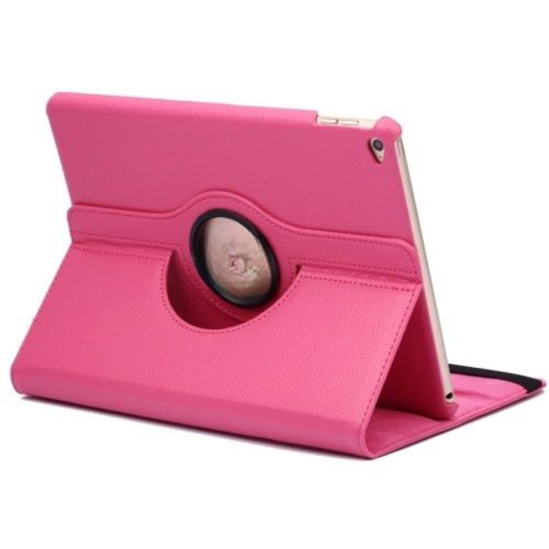 Case2go - Tablet hoes geschikt voor iPad 9.7 inch (2017/2018) - draaibare book case - Magenta afbeelding